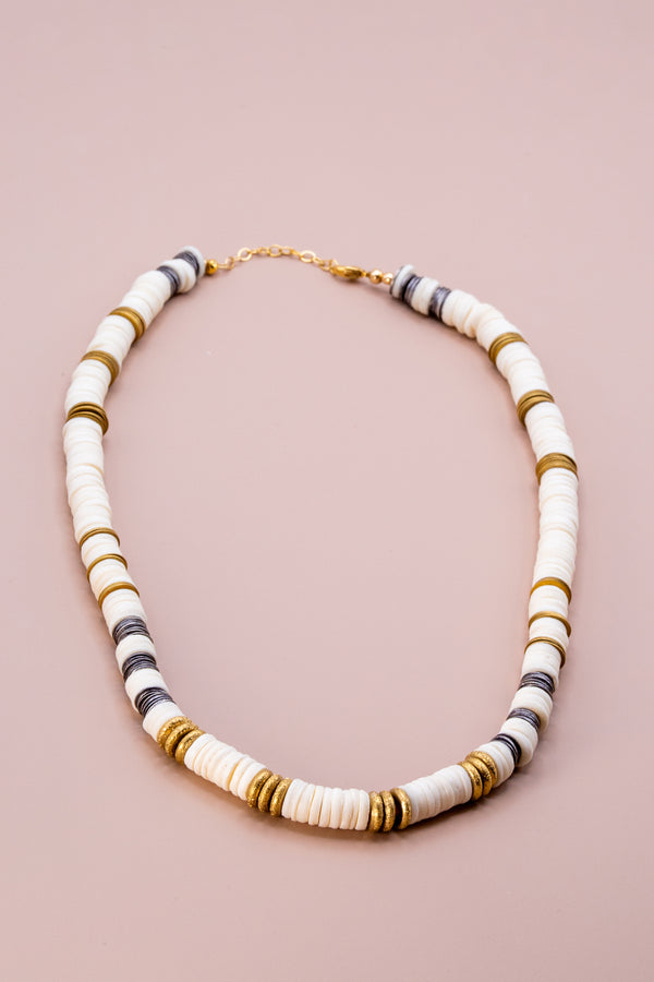 White Heishi Necklace