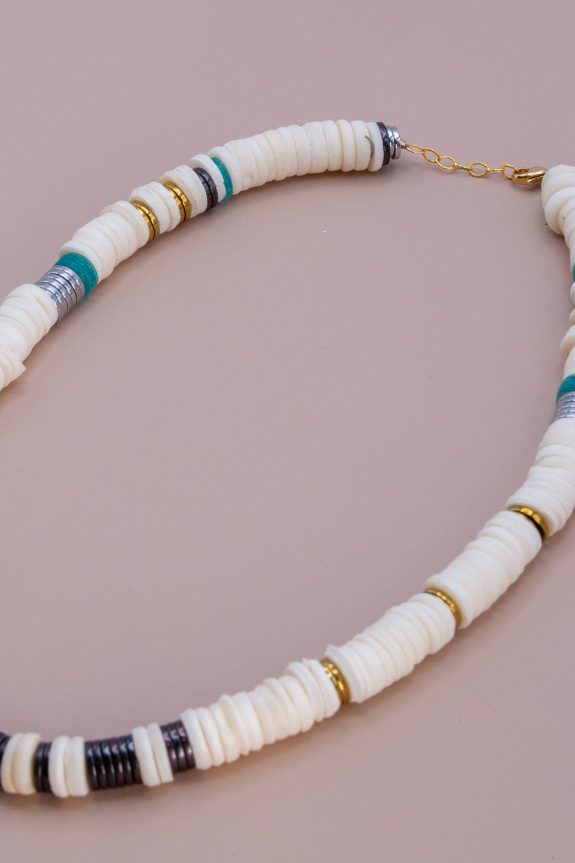 White Heishi Necklace