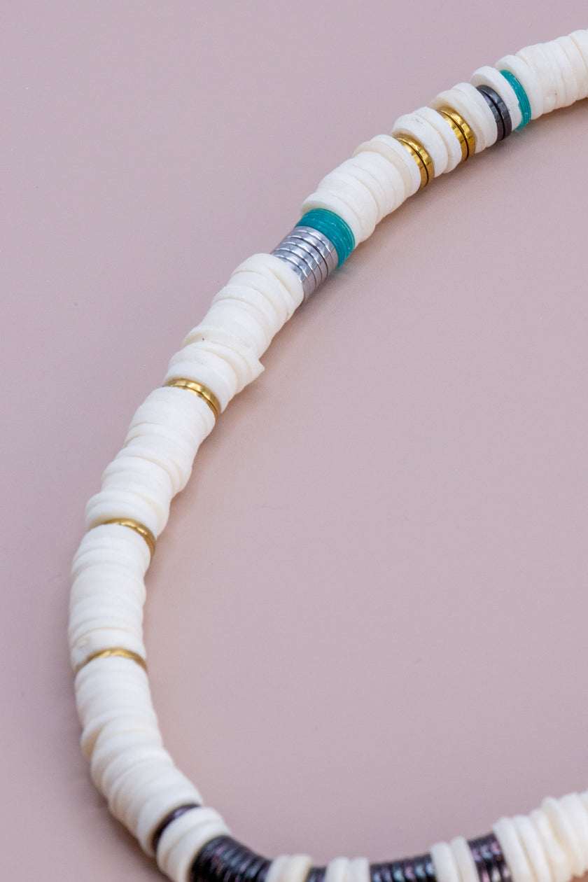 White Heishi Necklace