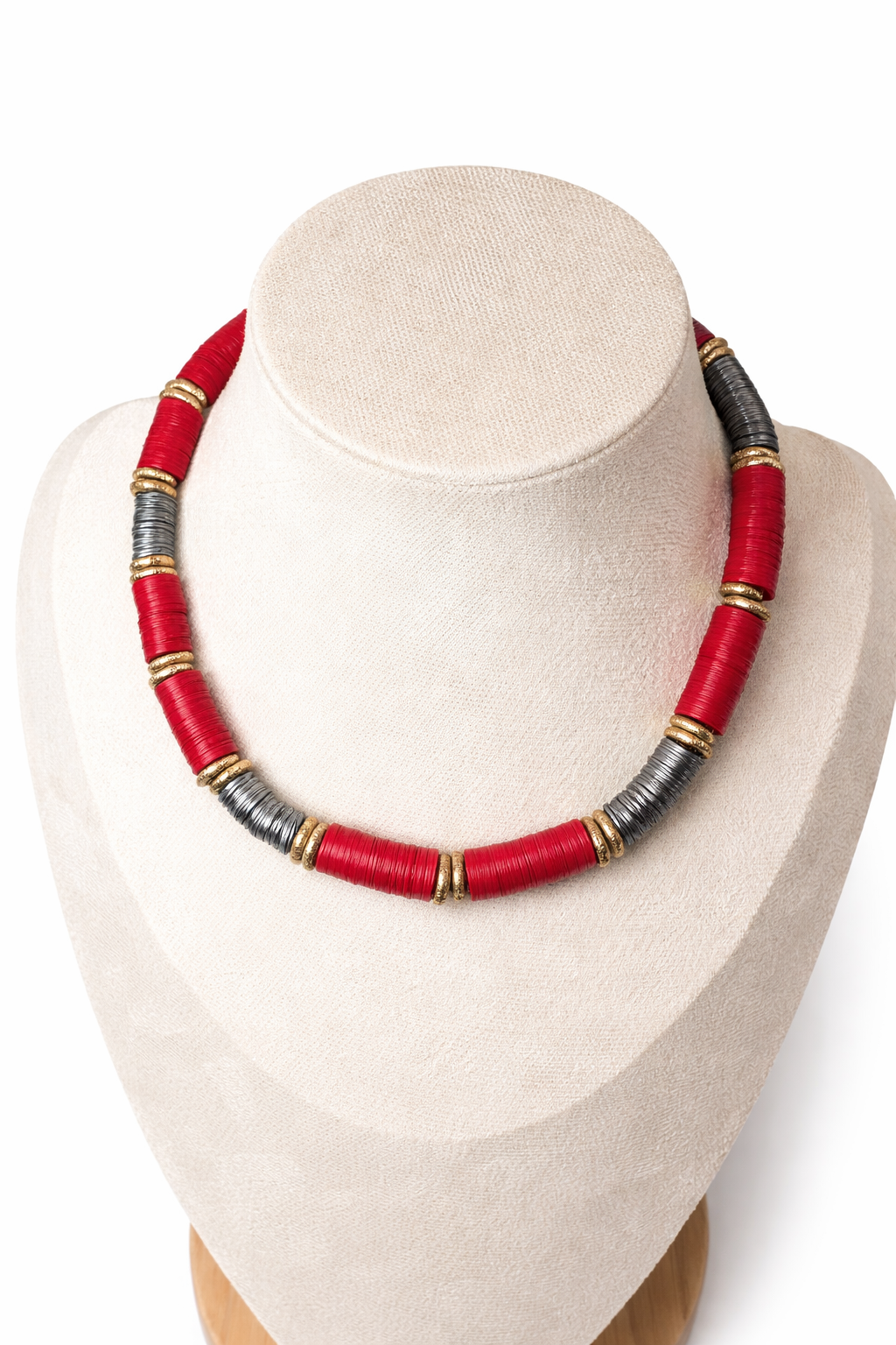 Red Heishi Necklace