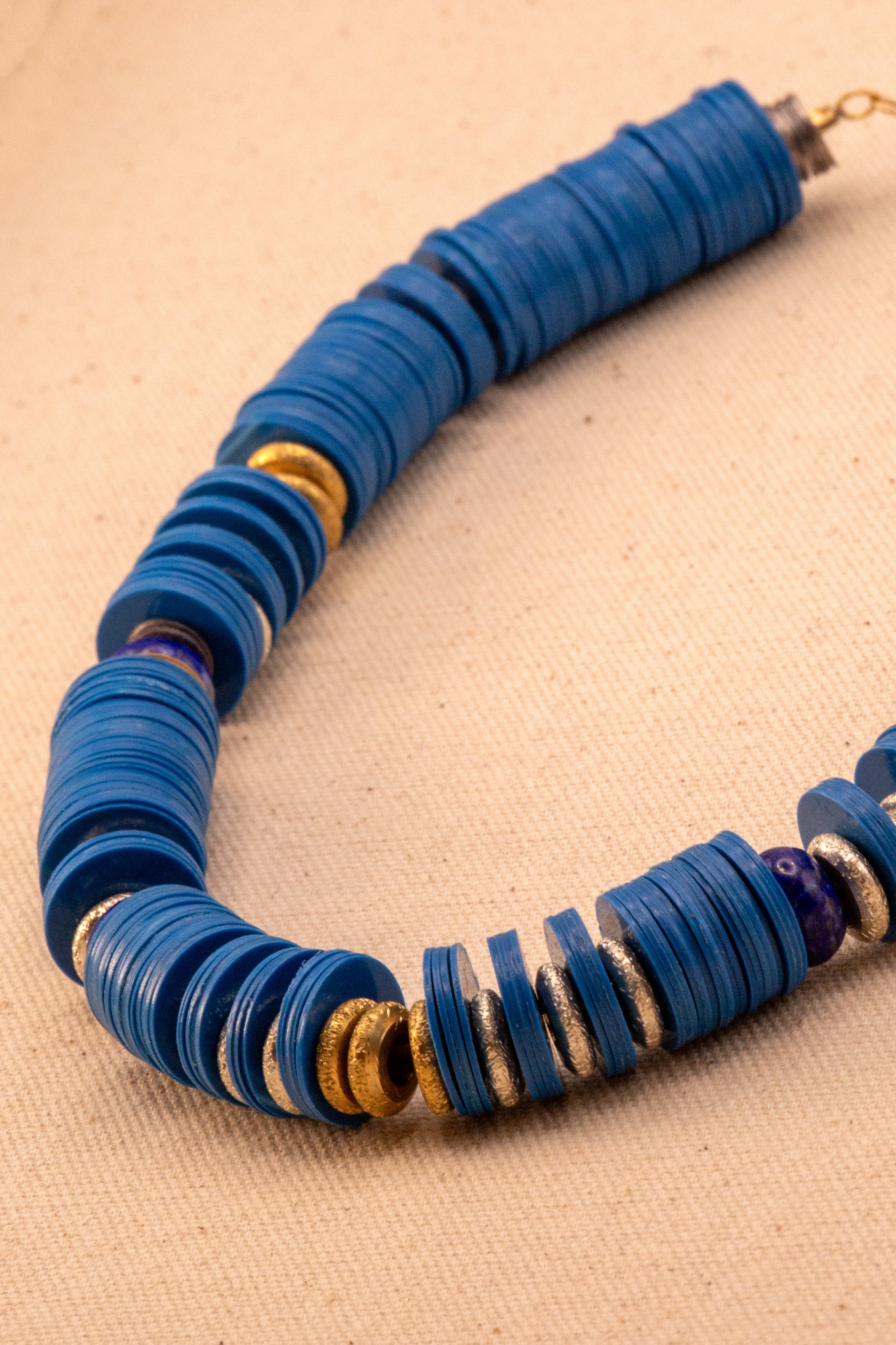 Blue Heishi Life Necklace
