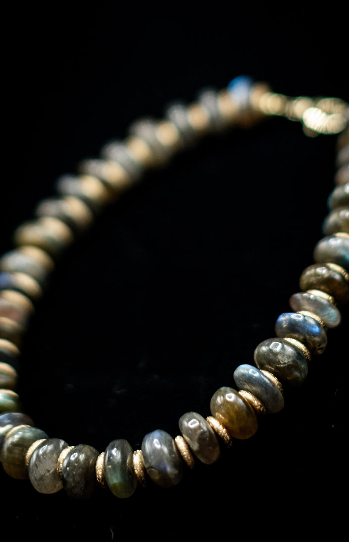Labradorite Rondelle Necklace
