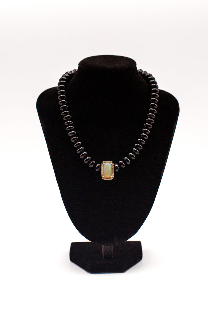 Opal Center Necklace