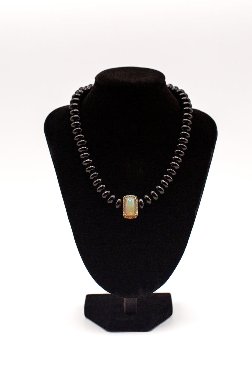 Opal Center Necklace