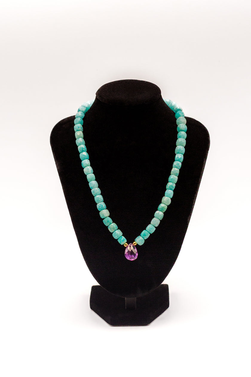 Small Amethyst Teardrop Necklace