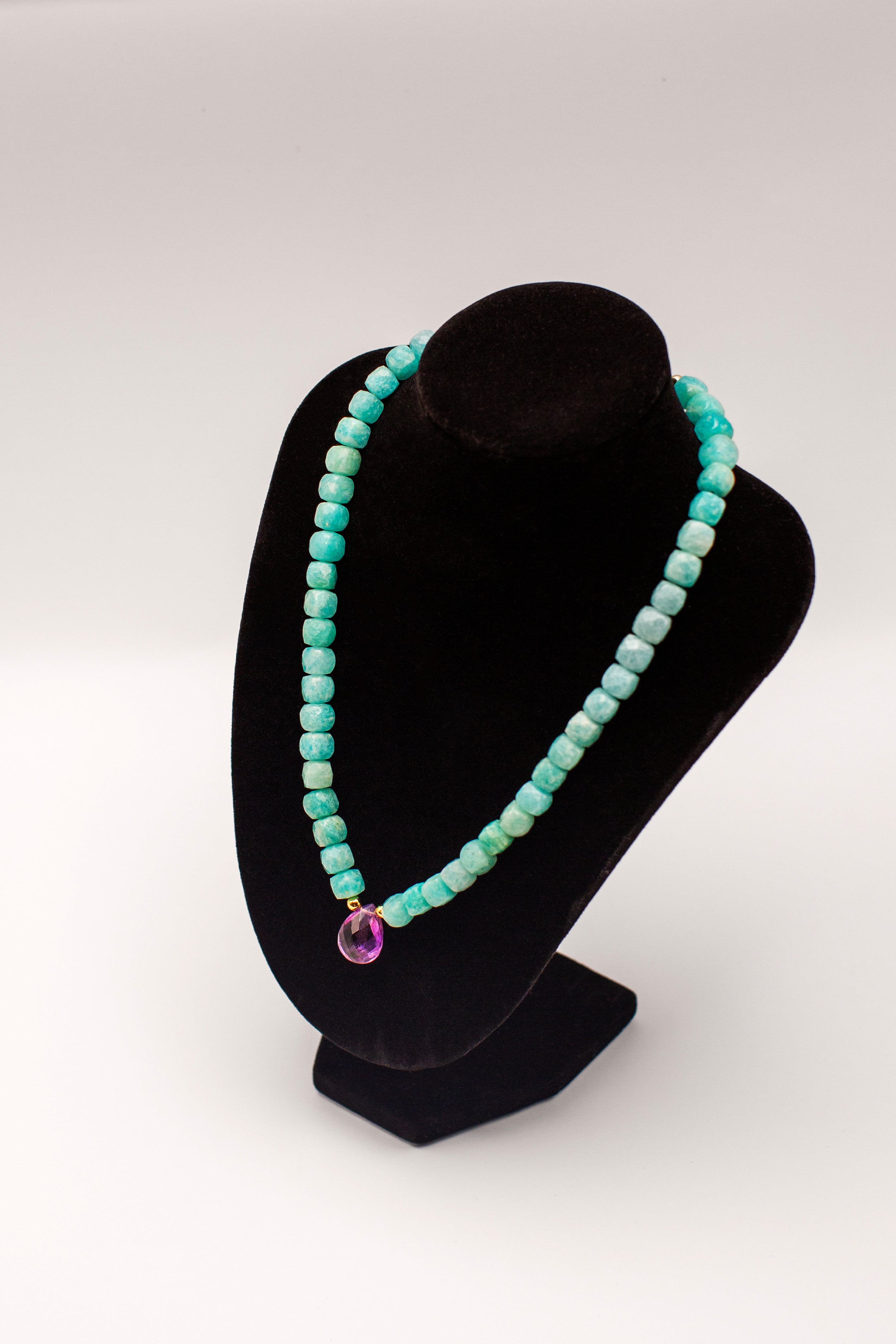Small Amethyst Teardrop Necklace