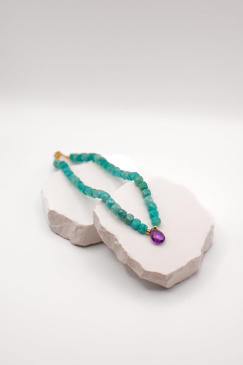 Small Amethyst Teardrop Necklace