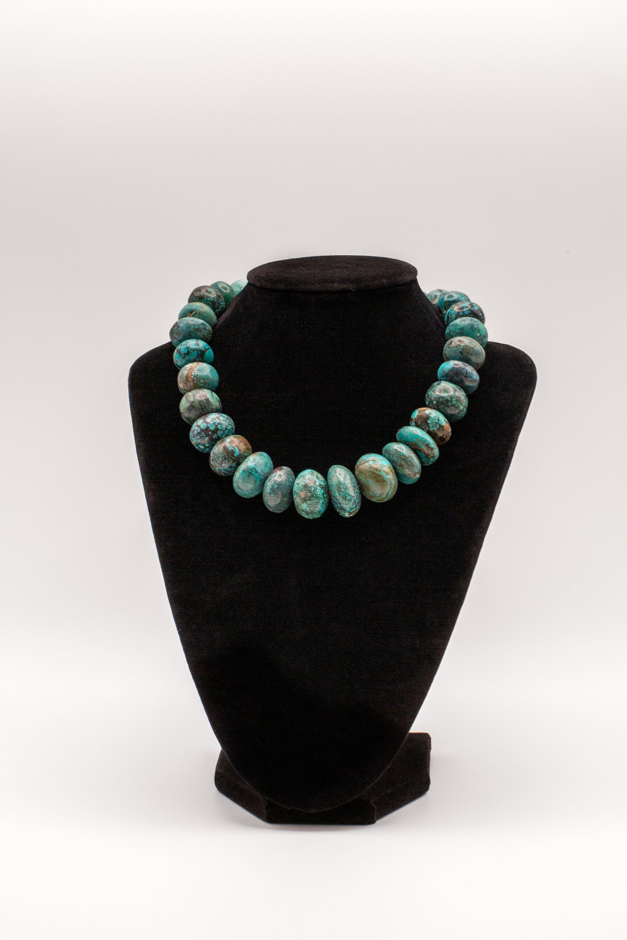 Large Graduated Tibetan Turquoise Necklace