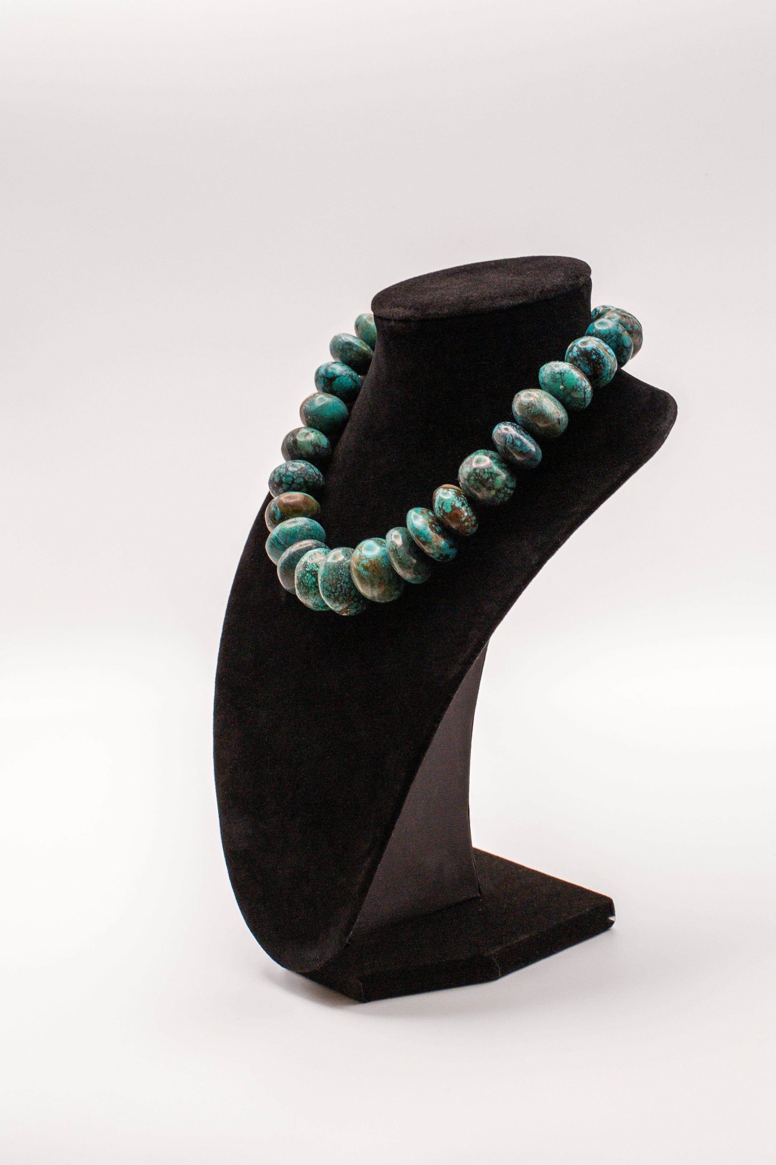 Large Graduated Tibetan Turquoise Necklace