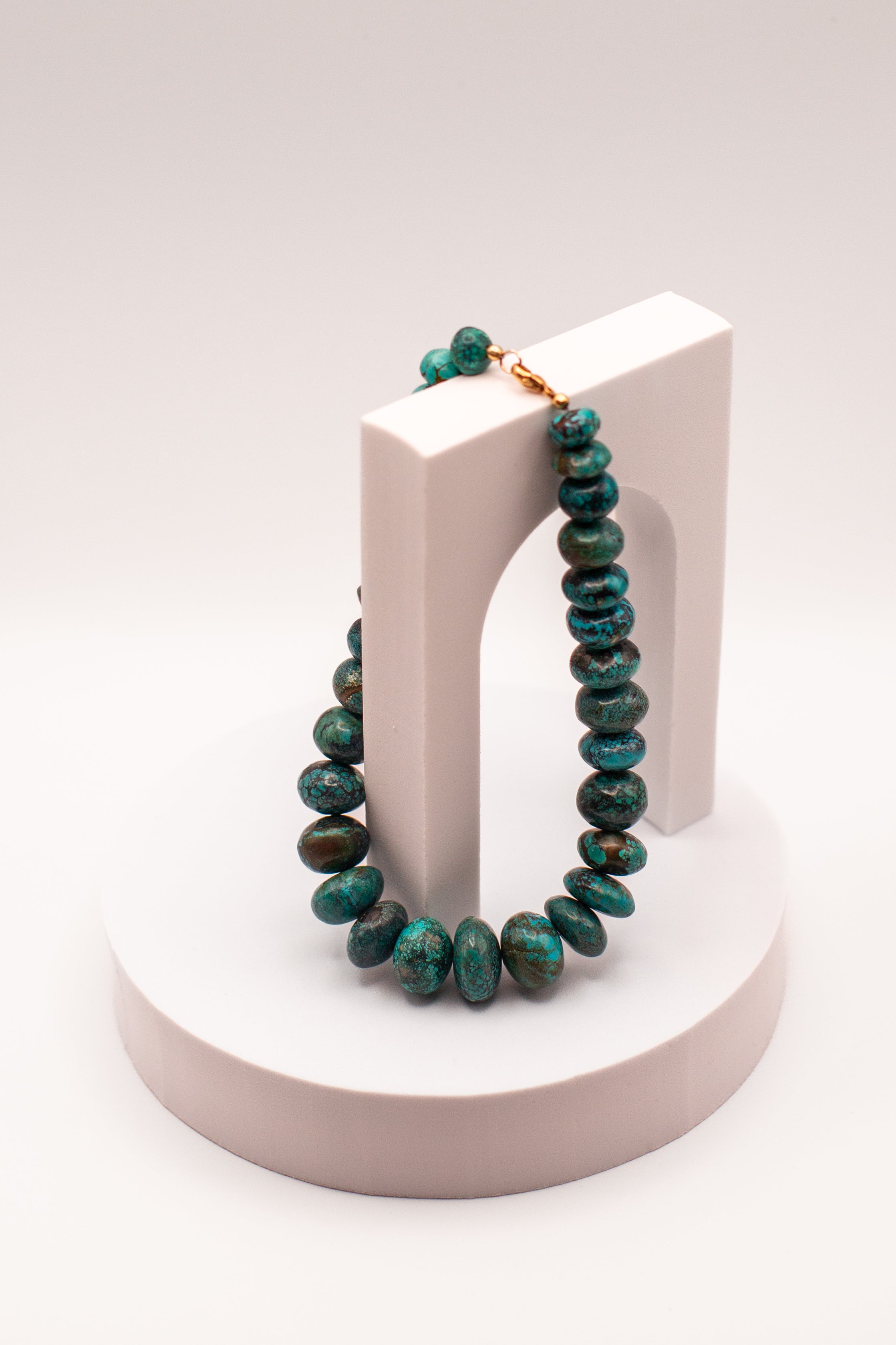 Large Graduated Tibetan Turquoise Necklace