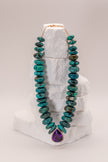 Teardrop Amethyst & Diamonds Center Necklace