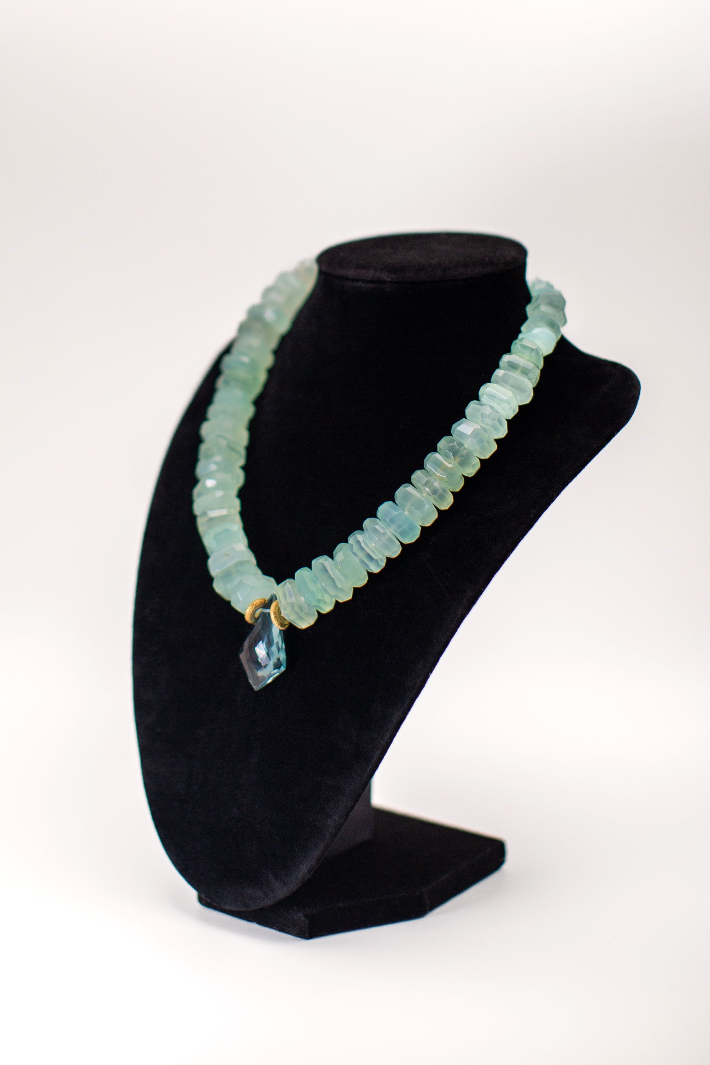 Liquid Blue Aquamarine Center Necklace