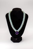 Amazonite & Amethyst Teardrop Necklace