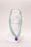 Amazonite & Amethyst Teardrop Necklace
