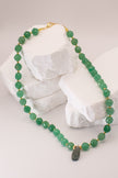 Green Aventurine & Labradorite Center Necklace