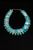 Blue Agate Graduated Obelysk Necklace