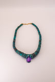 Graduated Turquoise Discs & Amethyst Center