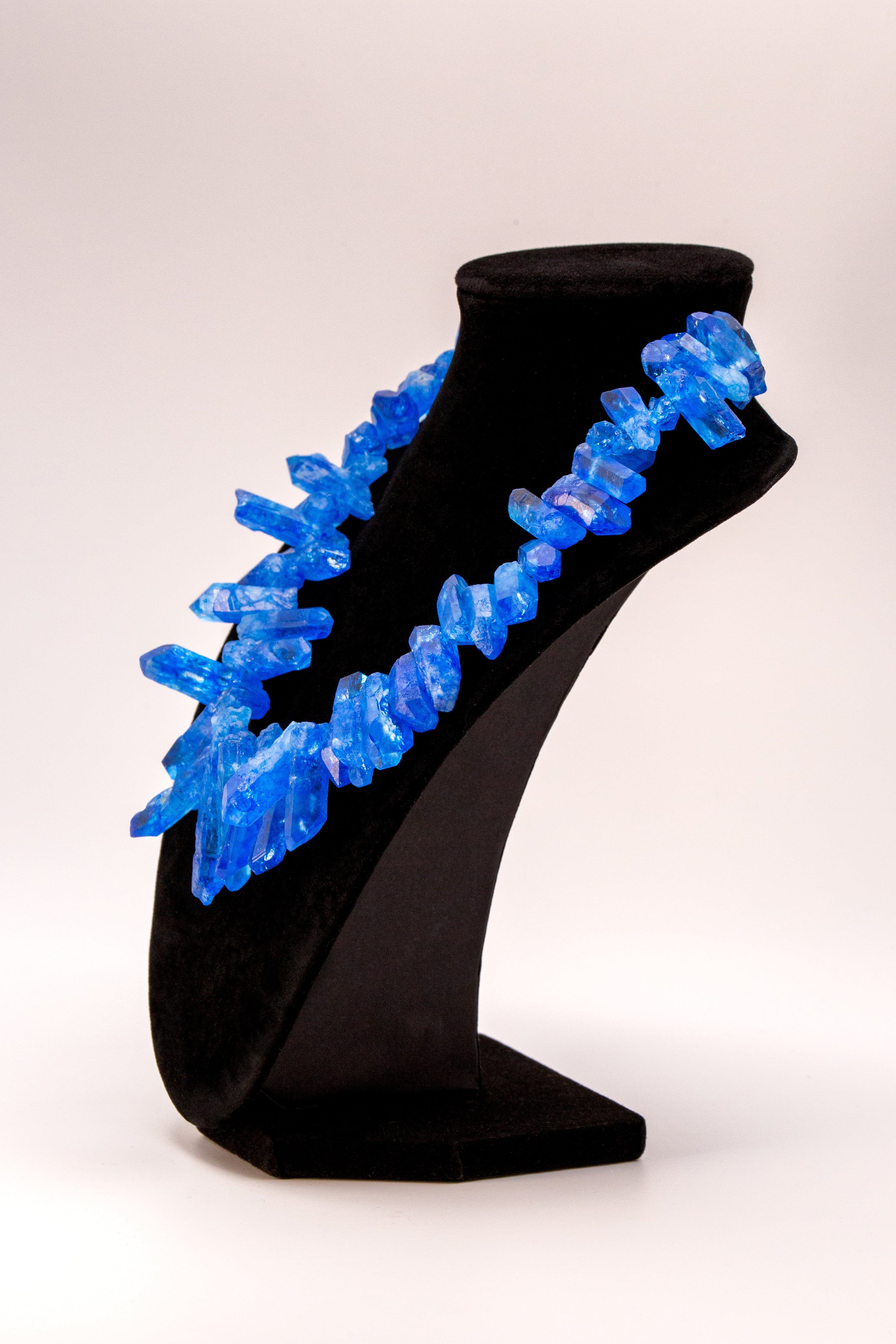 Electric Blue Sunburst Necklace