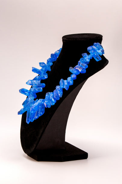 Electric Blue Sunburst Necklace