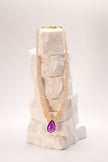 Amethyst Center Rose Quartz Necklace