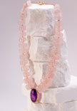 Amethyst & Diamond Center Necklace