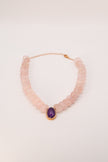 Amethyst & Diamond Center Necklace