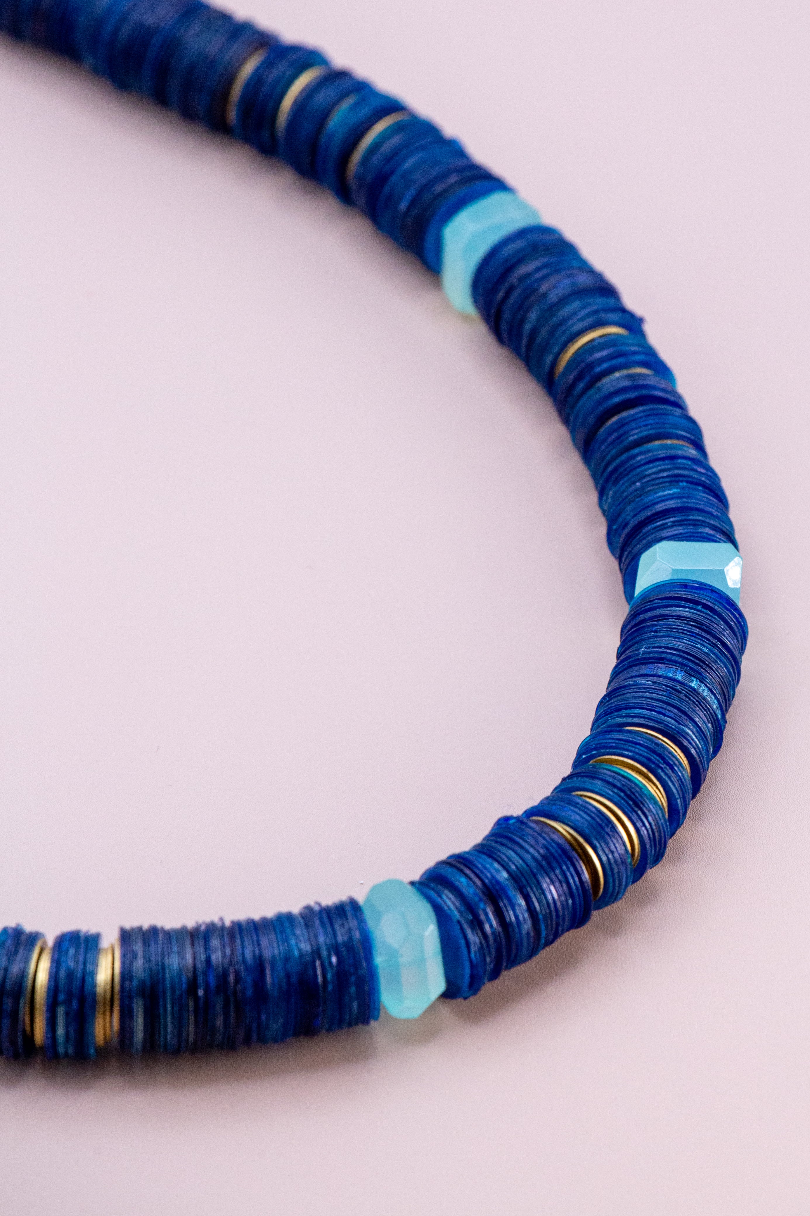 Navy Heishi Necklace