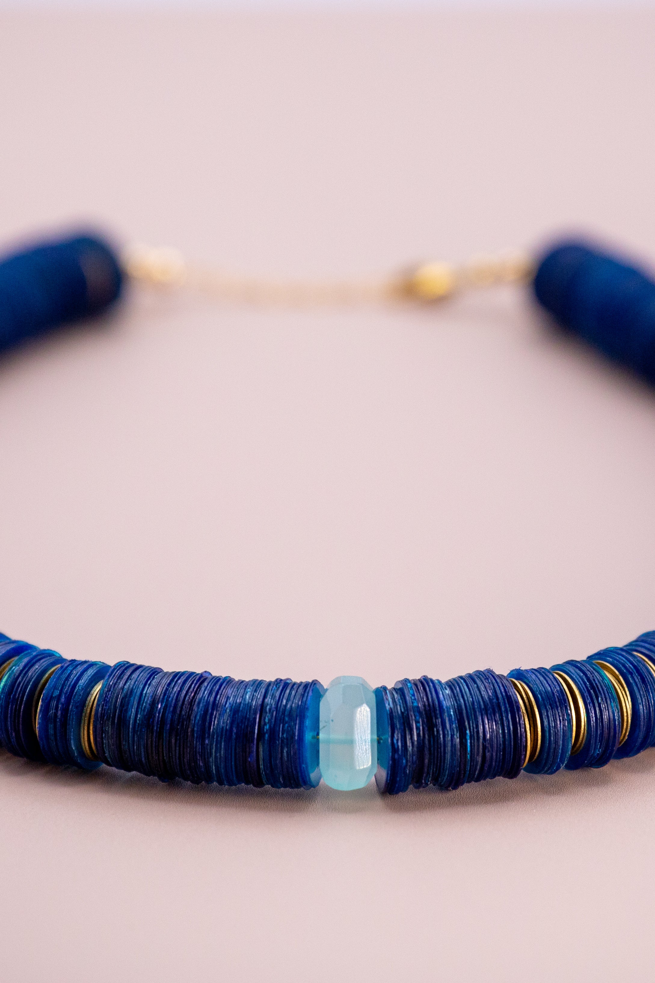 Navy Heishi Necklace