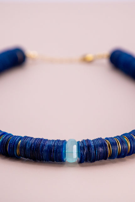 Navy Heishi Necklace