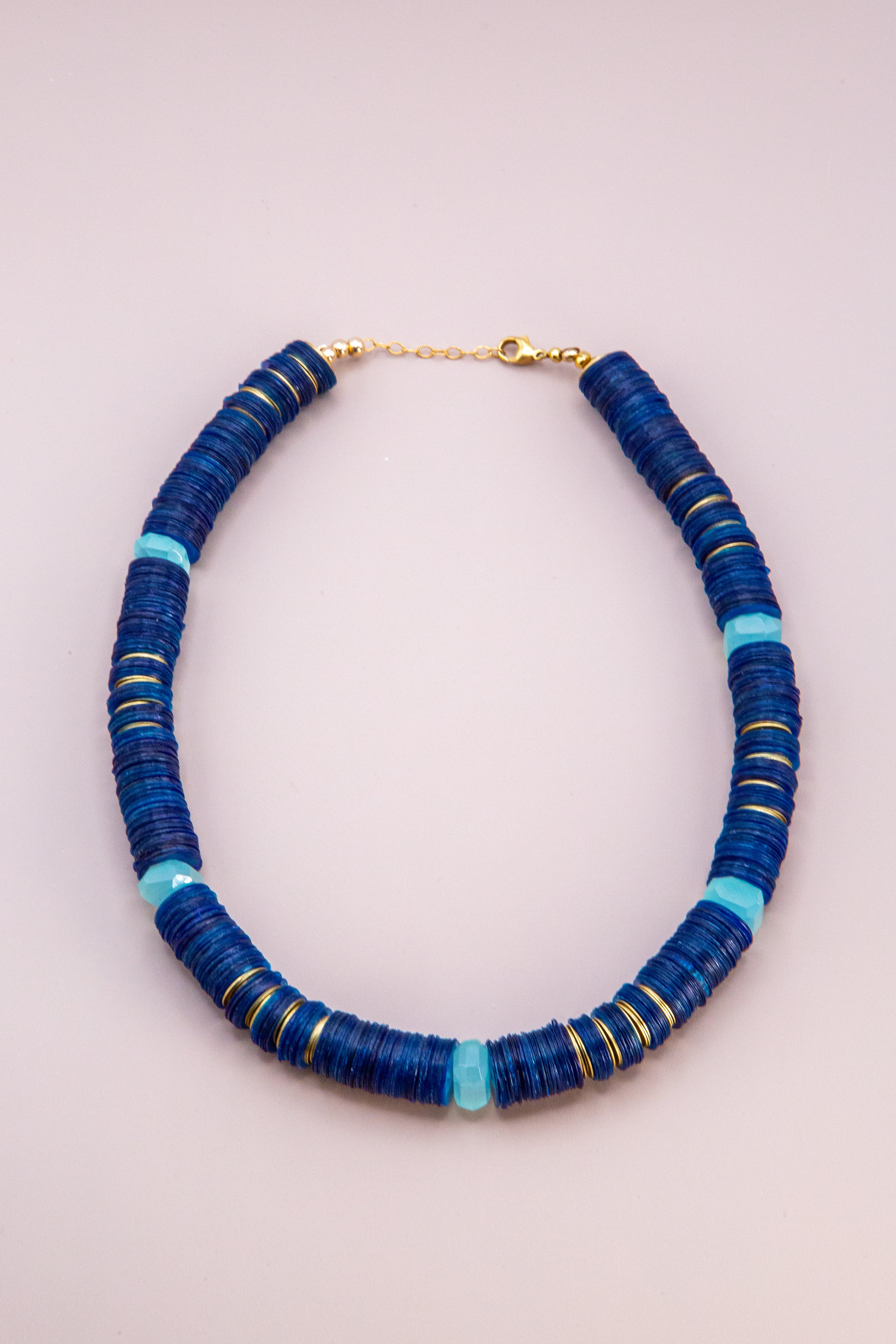 Navy Heishi Necklace