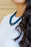 Labradorite and Diamond Center Necklace