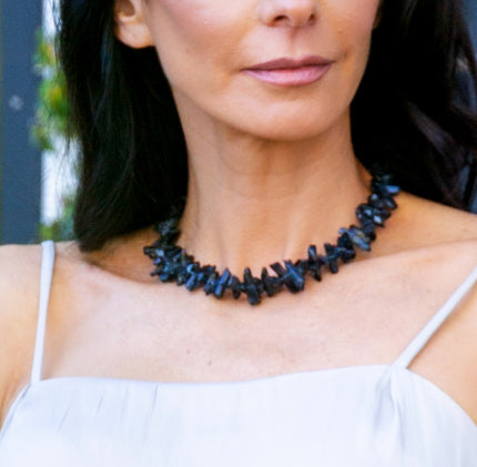 Charcoal Sunburst Necklace
