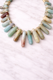 Medium Rainbow Amazonite Obelysk Necklace