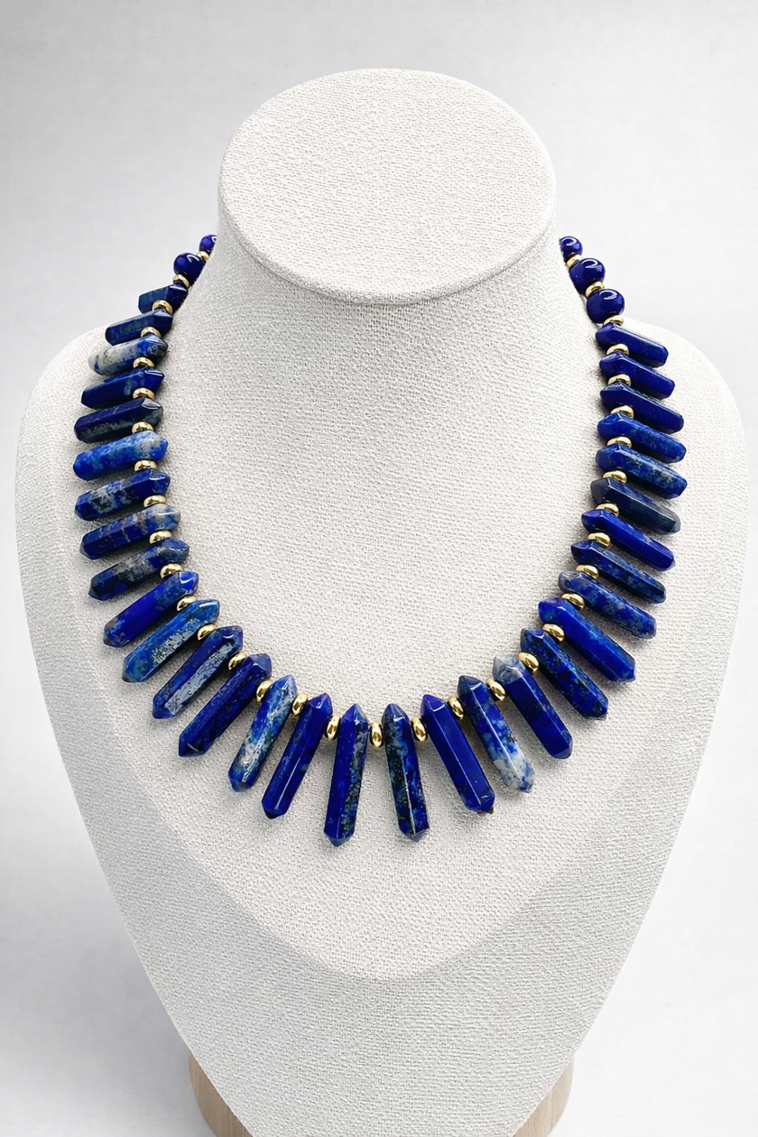 Small Lapis Lazuli Obelysk Necklace