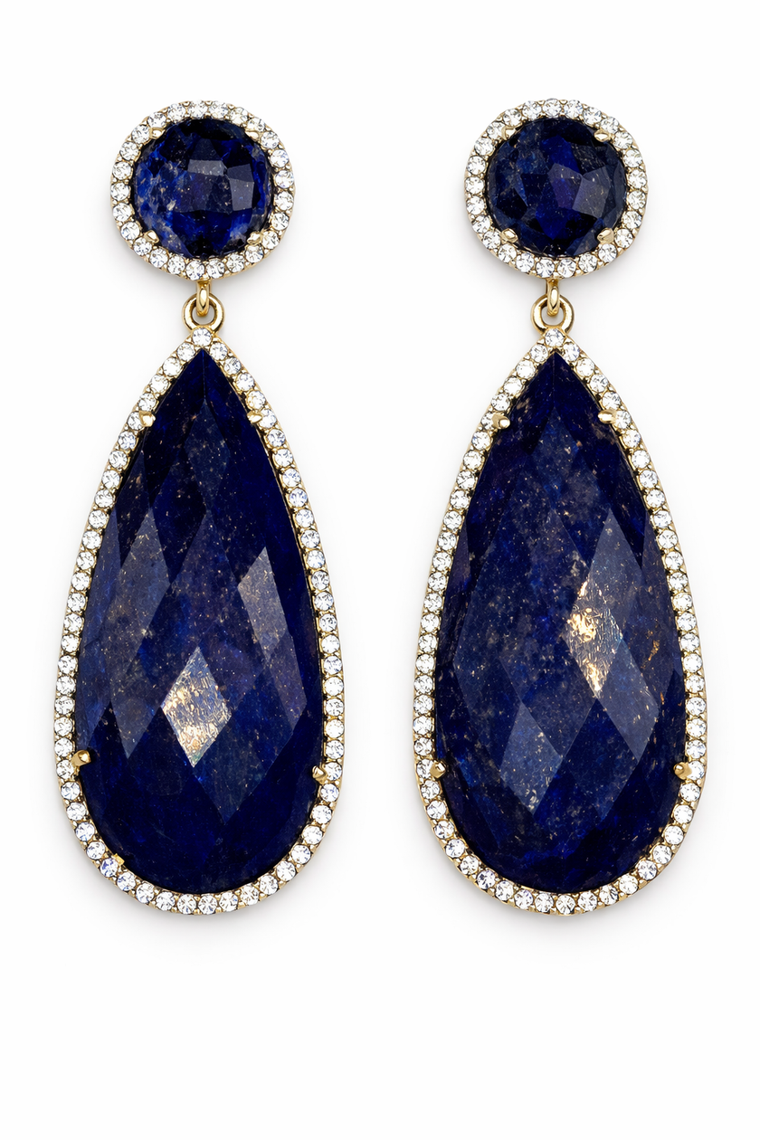 Lapis Lazuli and Diamonds Earrings