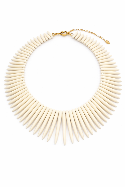 White Turquoise Spear Necklace