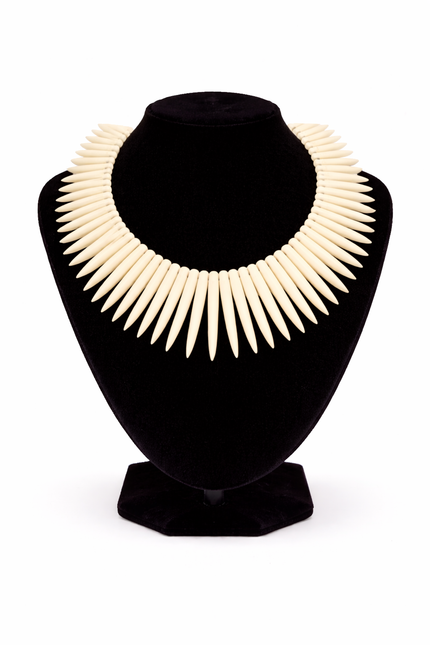 White Turquoise Spear Necklace