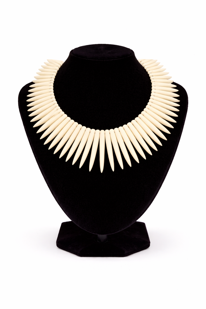 White Turquoise Spear Necklace