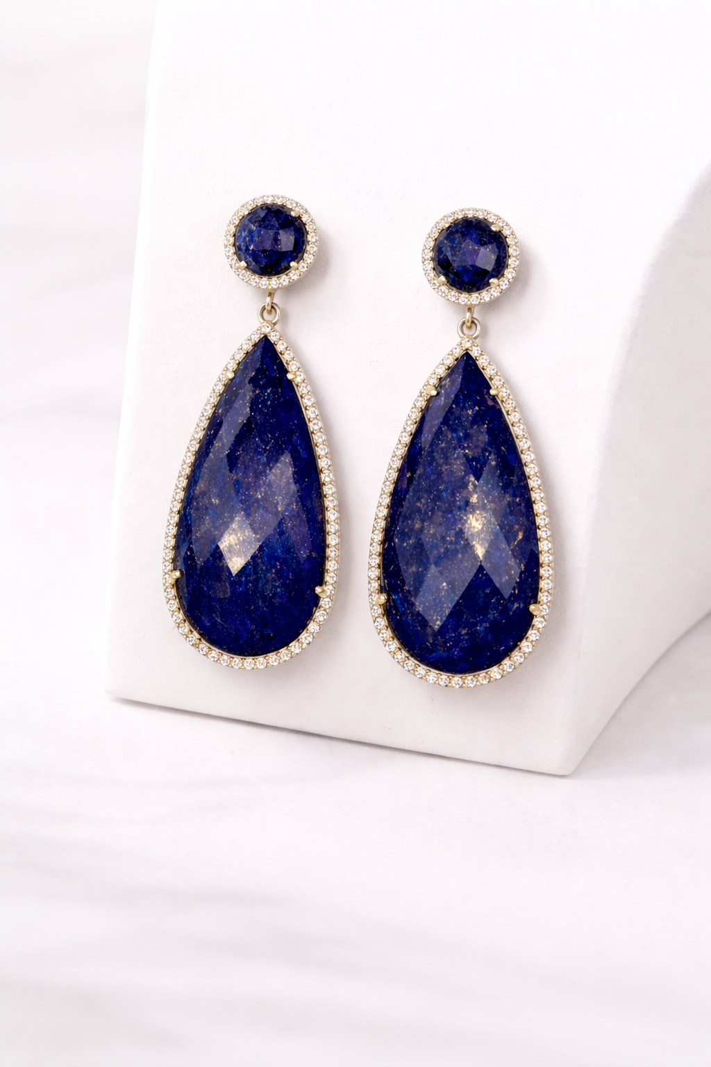 Lapis Lazuli and Diamonds Earrings