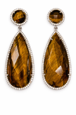 Tiger Eye and Diamonds Earrings