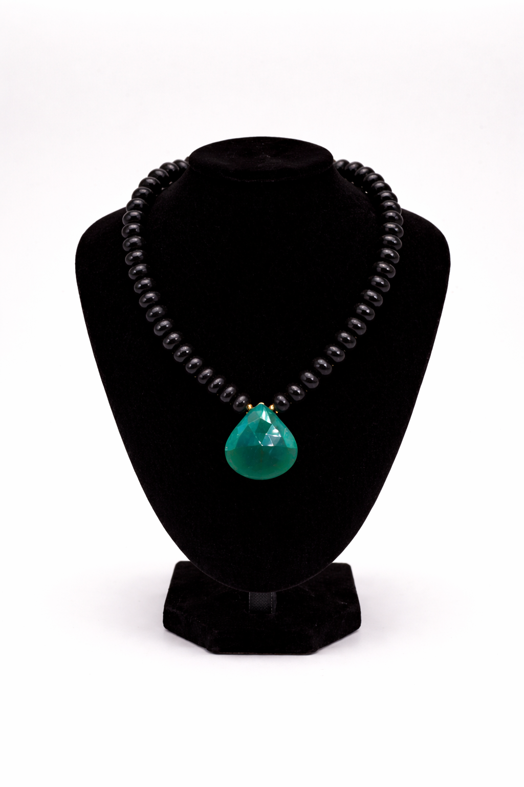 Big Green Onyx Center Necklace