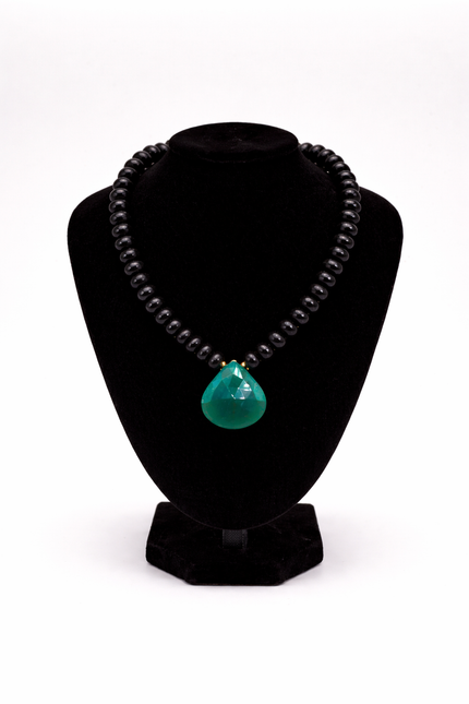 Big Green Onyx Center Necklace