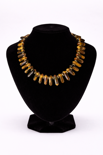Small Tiger eye Obelysk Necklace