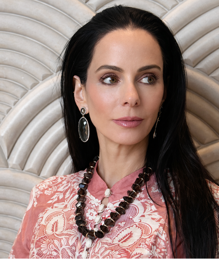 Faceted Nuggets Smokey Quartz Necklace