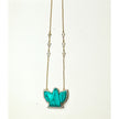 Turquoise and Diamonds Bird Necklace