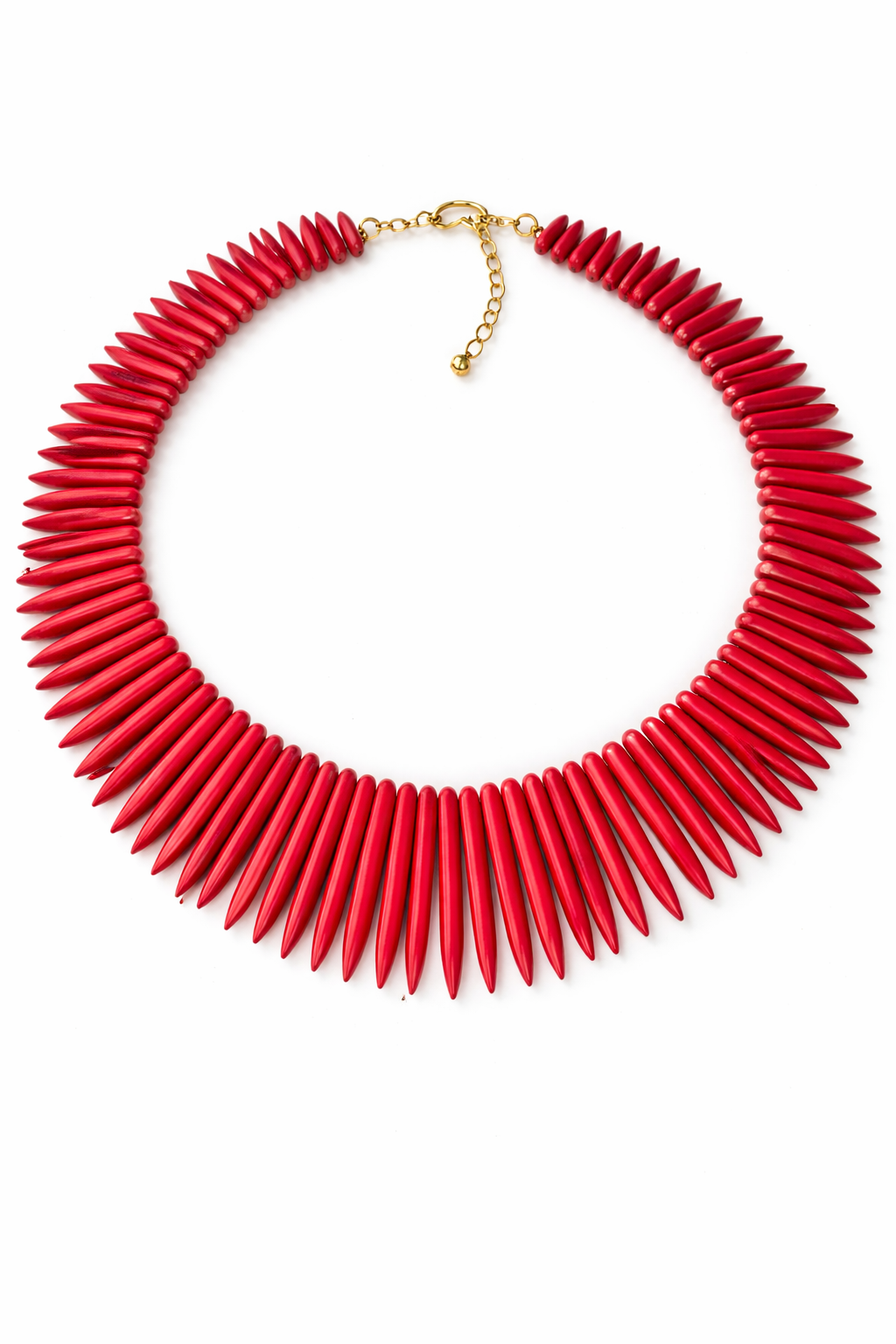 Wine Red Turquoise Spear Necklace