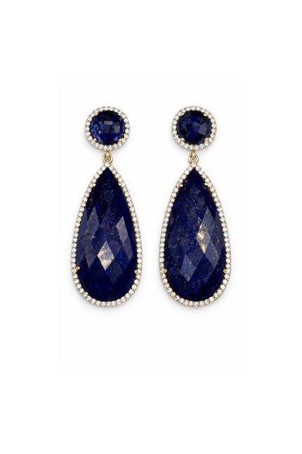 Lapis Lazuli and Diamonds Earrings