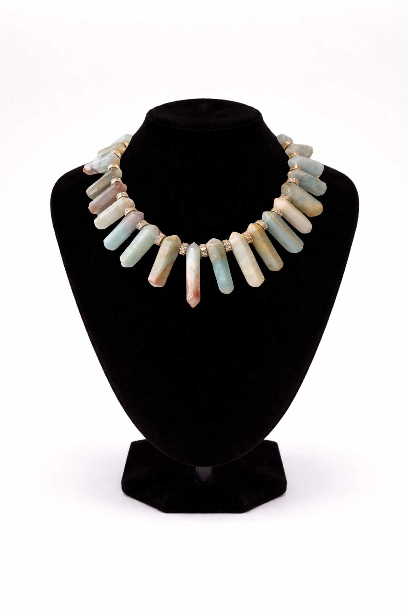 Medium Rainbow Amazonite Obelysk Necklace