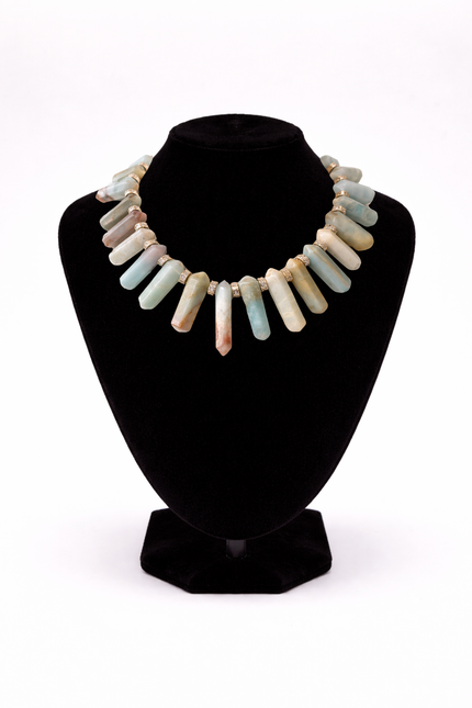 Medium Rainbow Amazonite Obelysk Necklace